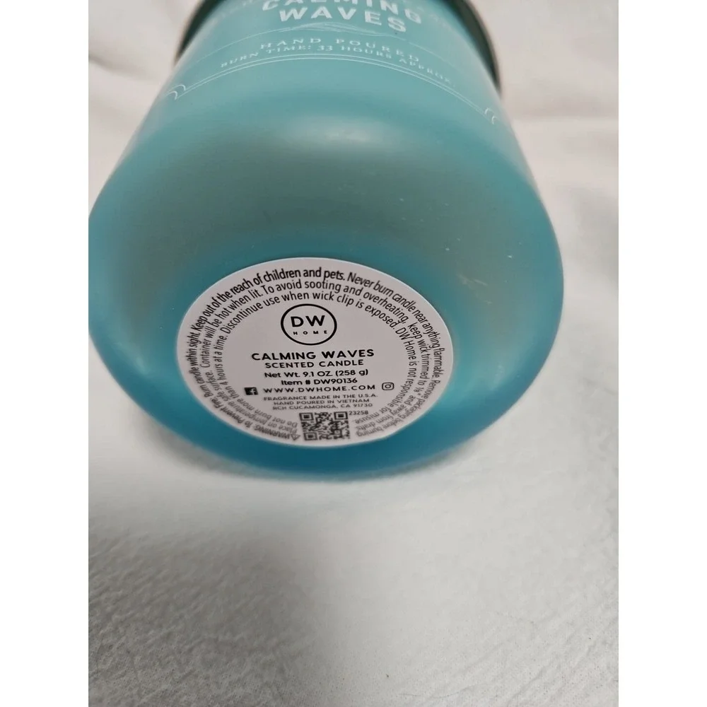 DW Home CALMING WAVES 9.3 Oz Single Wick, 33 Hour Burn Time‎